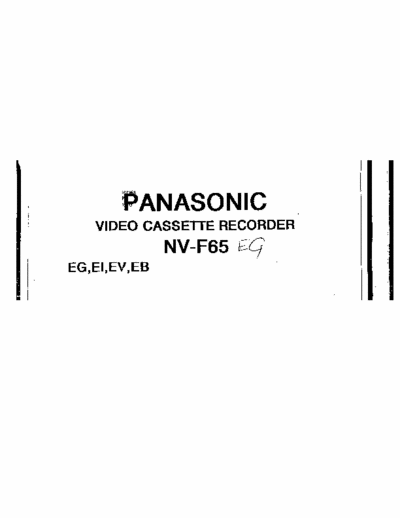 Panasonic NV-F65 PANASONIC NVF65 VCR